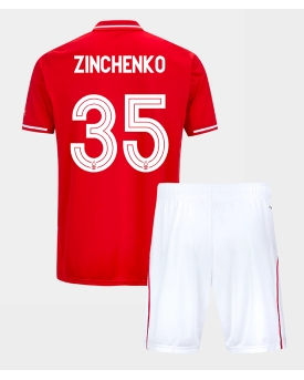 Nottingham Forest Oleksandr Zinchenko #35 Maglia Gara Casa Repliche 2025-26 Bambino Maniche Corte